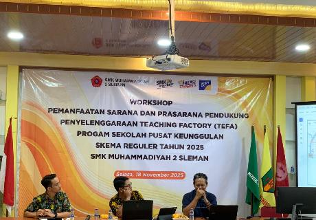 WORKSHOP PEMANFAATAN SARANA DAN PRASARANA PENDUKUNG PENYELENGARAAN TEACHING FACTORY SMK PK
